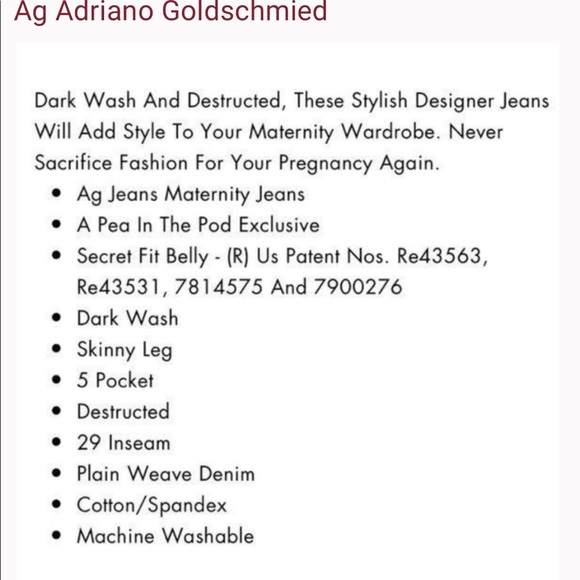 AG Distressed Full Panel Maternity Jeans - Picture 12 of 12